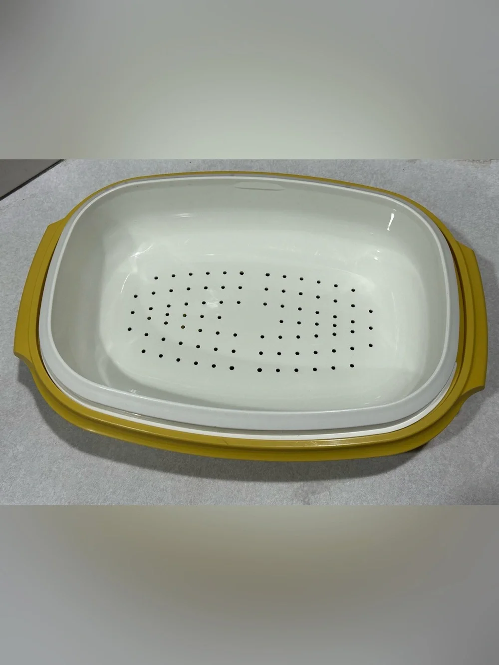 Vintage Tupperware 1273,74,75 Microwave Vegetable Steamer Gold 3 Piece USA